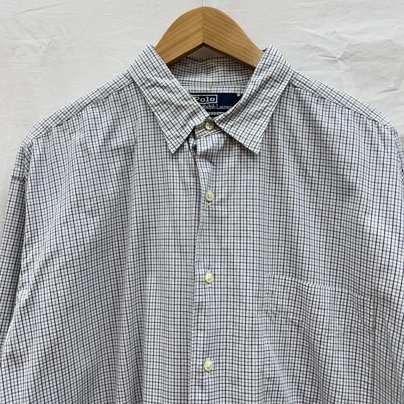 ポロバイラルフローレン Polo by RALPH LAUREN シャツ、ブラウス 長袖 90年代 ビンテージ MARLOWE チェック 長袖 シャツ ビッグサイズ 90s VINTAGE XL チェック メンズ USED 古着 中古 50153530