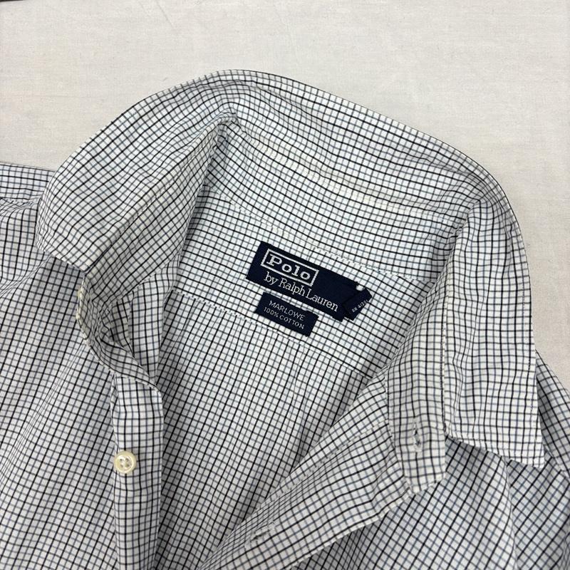 ポロバイラルフローレン Polo by RALPH LAUREN シャツ、ブラウス 長袖 90年代 ビンテージ MARLOWE チェック 長袖 シャツ ビッグサイズ 90s VINTAGE XL チェック メンズ USED 古着 中古 50153530