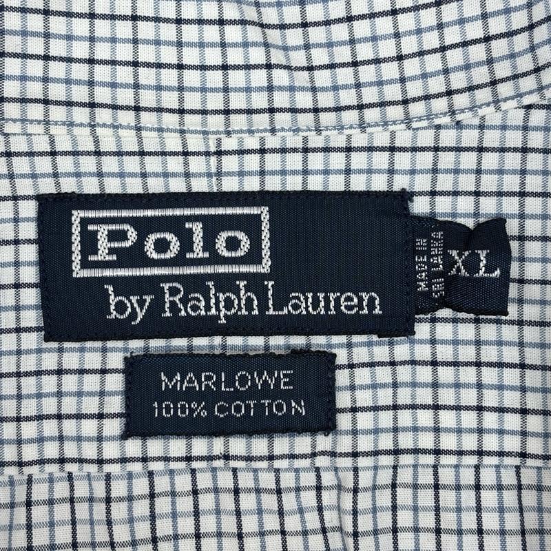 ポロバイラルフローレン Polo by RALPH LAUREN シャツ、ブラウス 長袖 90年代 ビンテージ MARLOWE チェック 長袖 シャツ ビッグサイズ 90s VINTAGE XL チェック メンズ USED 古着 中古 50153530
