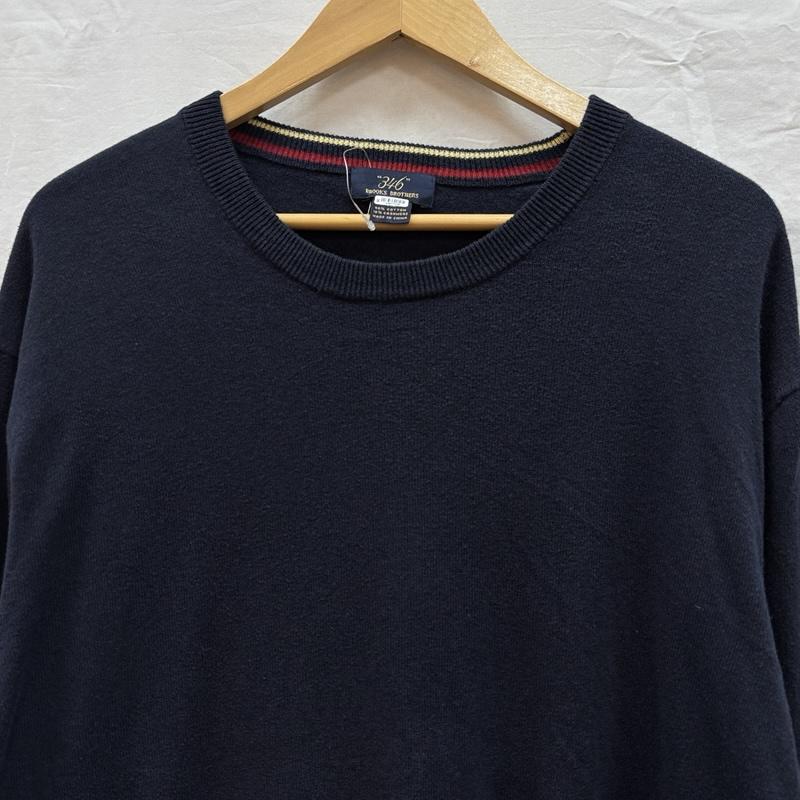 ブルックス ブラザーズ BROOKS BROTHERS ニット、セーター 長袖 コットン カシミヤ クルーネック 長袖 ニット セーター ビッグサイズ XL 紺 / ネイビー / navy メンズ USED 古着 中古 50153531