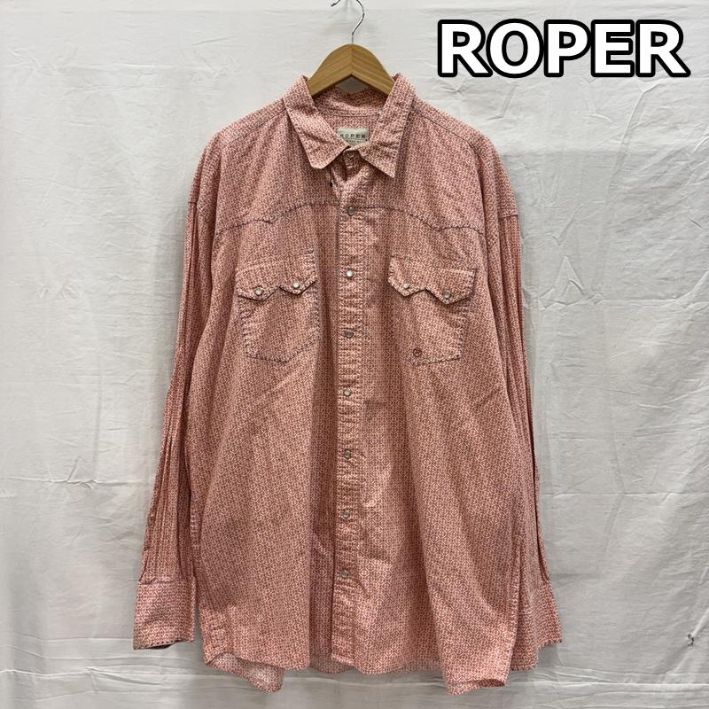 古着 USED シャツ、ブラウス 長袖 ROPER ローパー 総柄 長袖 ウエスタン シャツ ビッグサイズ XXL 総柄 メンズ USED 古着 中古 50153532