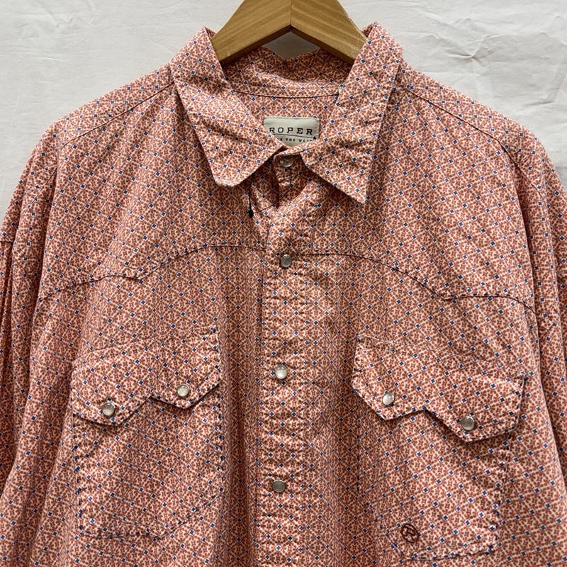 古着 USED シャツ、ブラウス 長袖 ROPER ローパー 総柄 長袖 ウエスタン シャツ ビッグサイズ XXL 総柄 メンズ USED 古着 中古 50153532