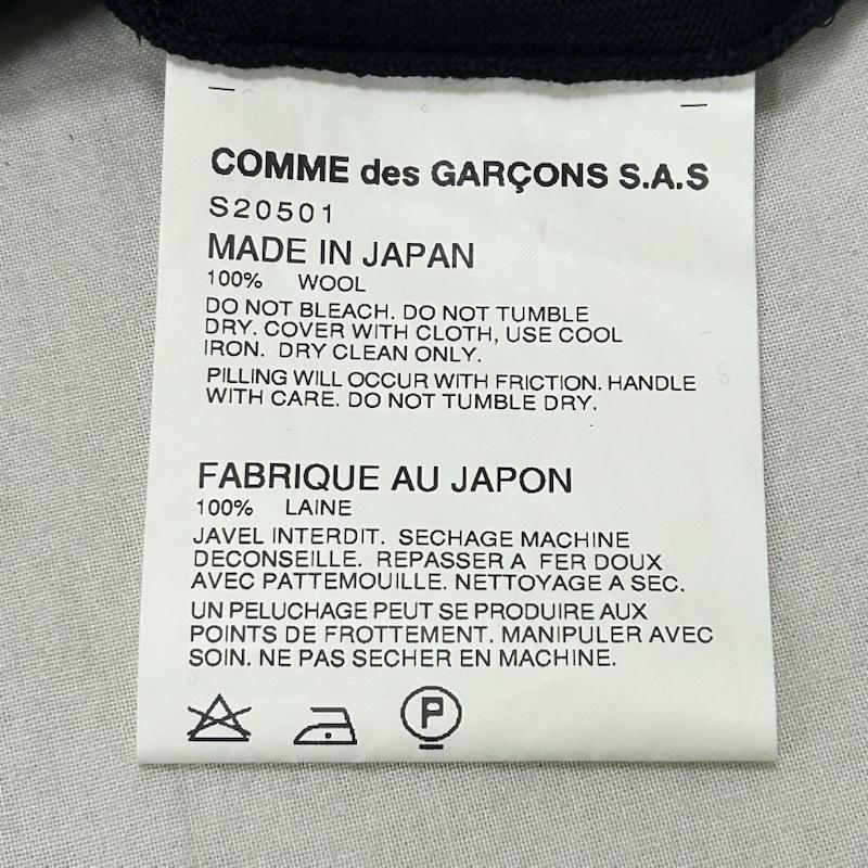 コムデギャルソンシャツ COMME des GARCONS SHIRT ニット、セーター 長袖 Vネックセーター ウールセーター 薄手 ボーダー 日本製 ブラック Sサイズ S 黒 / ブラック / black メンズ USED 古着 中古 50153533