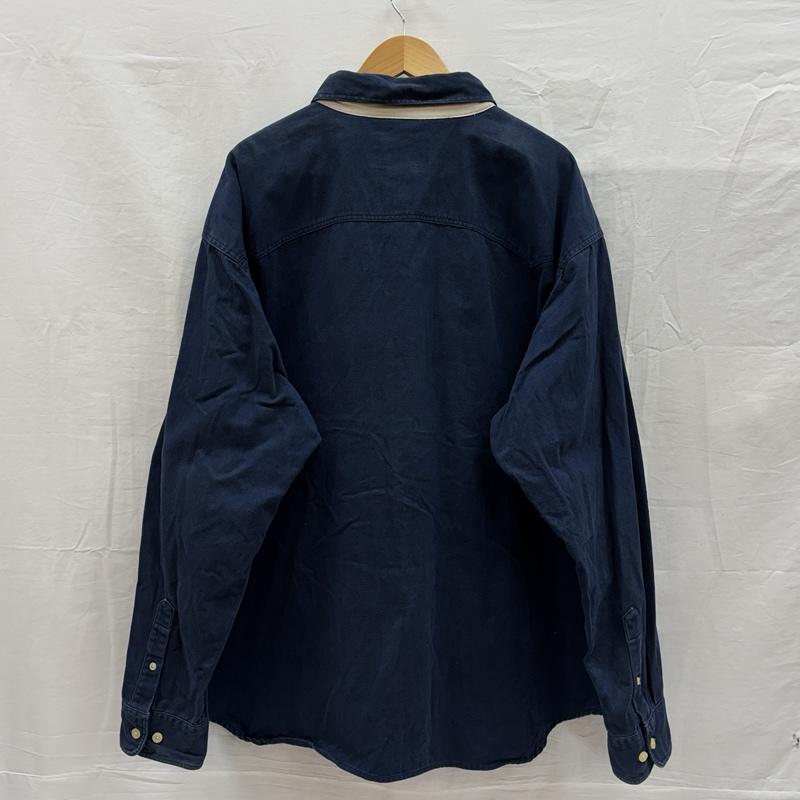 古着 USED シャツ、ブラウス 長袖 IMUS 90年代 ビンテージ USA製 ビッグサイズ 長袖 ウエスタン シャツ 90s VINTAGE - 紺 / ネイビー / navy メンズ USED 古着 中古 50153535