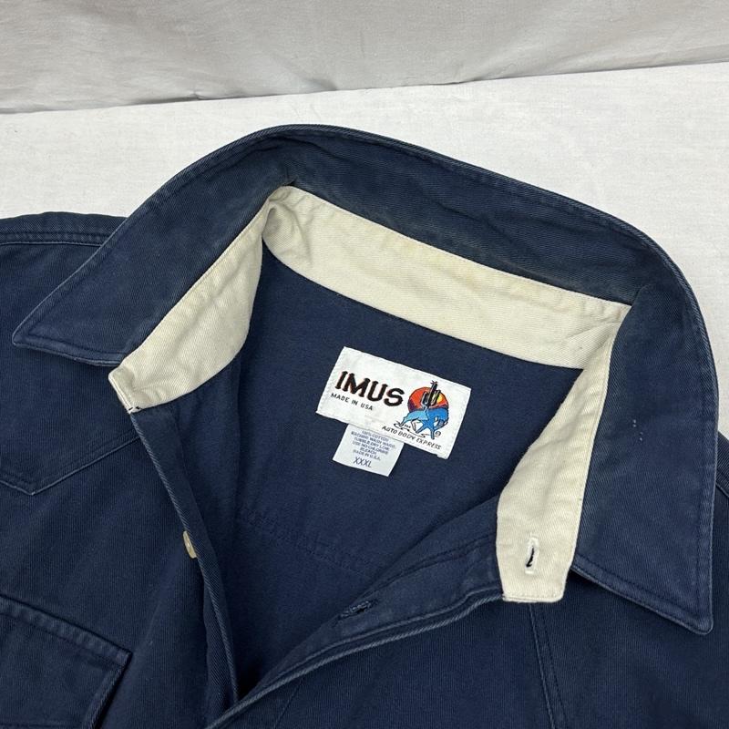 古着 USED シャツ、ブラウス 長袖 IMUS 90年代 ビンテージ USA製 ビッグサイズ 長袖 ウエスタン シャツ 90s VINTAGE - 紺 / ネイビー / navy メンズ USED 古着 中古 50153535