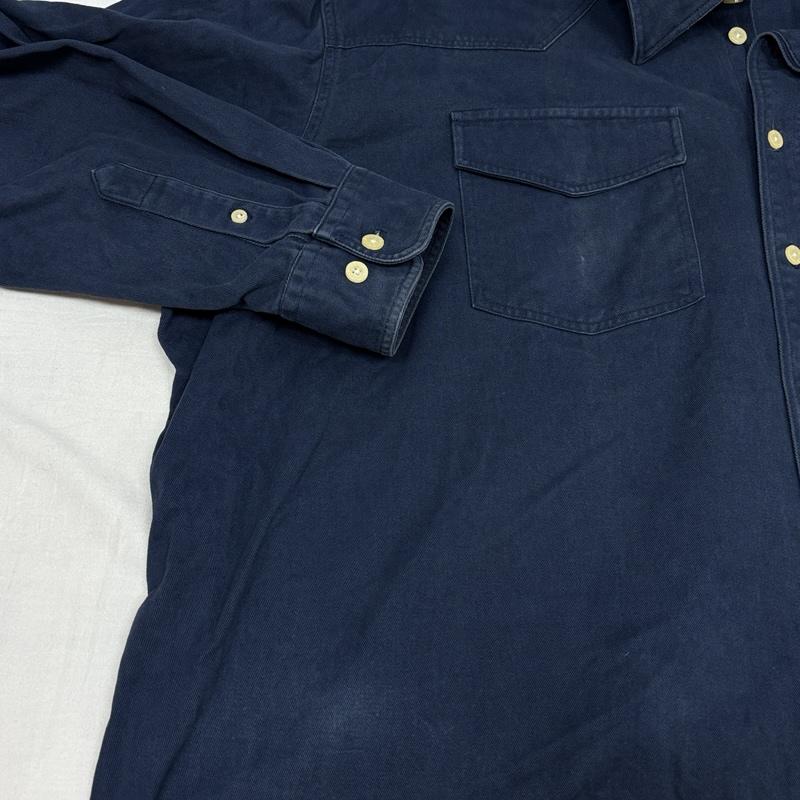 古着 USED シャツ、ブラウス 長袖 IMUS 90年代 ビンテージ USA製 ビッグサイズ 長袖 ウエスタン シャツ 90s VINTAGE - 紺 / ネイビー / navy メンズ USED 古着 中古 50153535