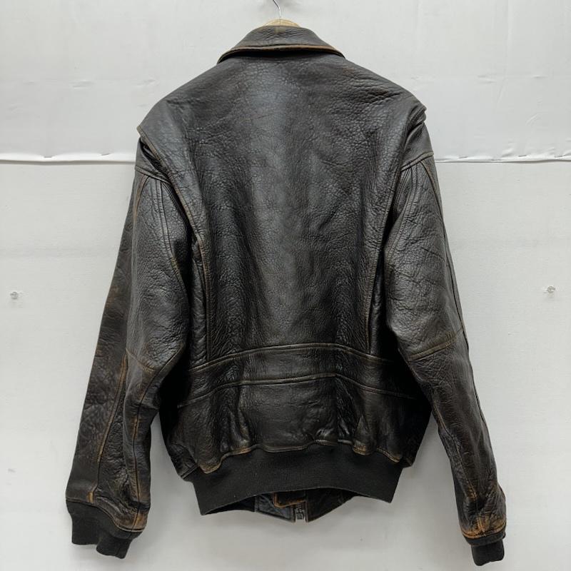 アヴィレックス AVIREX ジャケット、上着 フライトジャケット 90s G-1 裏地刺繍 フライト レザー ジャケット M 茶 / ブラウン / brown メンズ USED 古着 中古 50153537