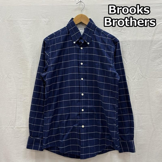 ブルックス ブラザーズ BROOKS BROTHERS シャツ、ブラウス 長袖 REGENT FIT 1818 チェック柄 オックスフォード 長袖 ボタンダウン シャツ S チェック 紺 / ネイビー / navy X 白 / ホワイト / white メンズ USED 古着 中古 50153540