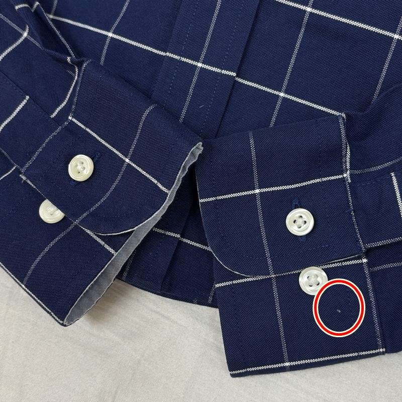 ブルックス ブラザーズ BROOKS BROTHERS シャツ、ブラウス 長袖 REGENT FIT 1818 チェック柄 オックスフォード 長袖 ボタンダウン シャツ S チェック 紺 / ネイビー / navy X 白 / ホワイト / white メンズ USED 古着 中古 50153540
