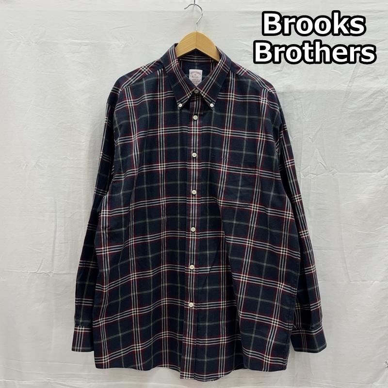 ブルックス ブラザーズ BROOKS BROTHERS シャツ、ブラウス 長袖 MADISON Est1818 チェック 長袖 ボタンダウン シャツ ビッグサイズ XL チェック メンズ USED 古着 中古 50153543