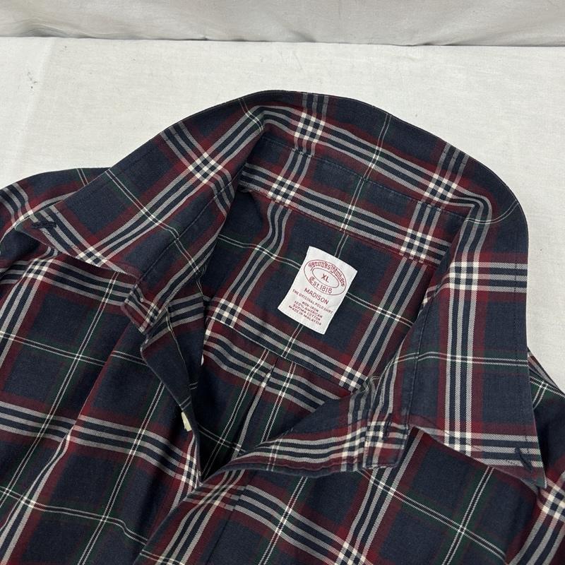 ブルックス ブラザーズ BROOKS BROTHERS シャツ、ブラウス 長袖 MADISON Est1818 チェック 長袖 ボタンダウン シャツ ビッグサイズ XL チェック メンズ USED 古着 中古 50153543