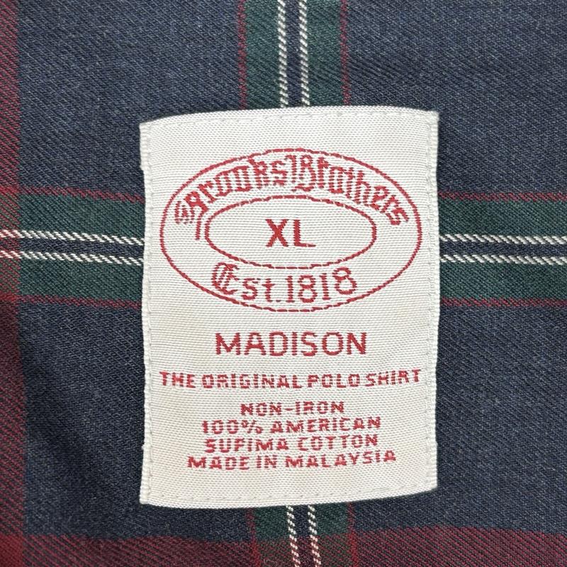 ブルックス ブラザーズ BROOKS BROTHERS シャツ、ブラウス 長袖 MADISON Est1818 チェック 長袖 ボタンダウン シャツ ビッグサイズ XL チェック メンズ USED 古着 中古 50153543