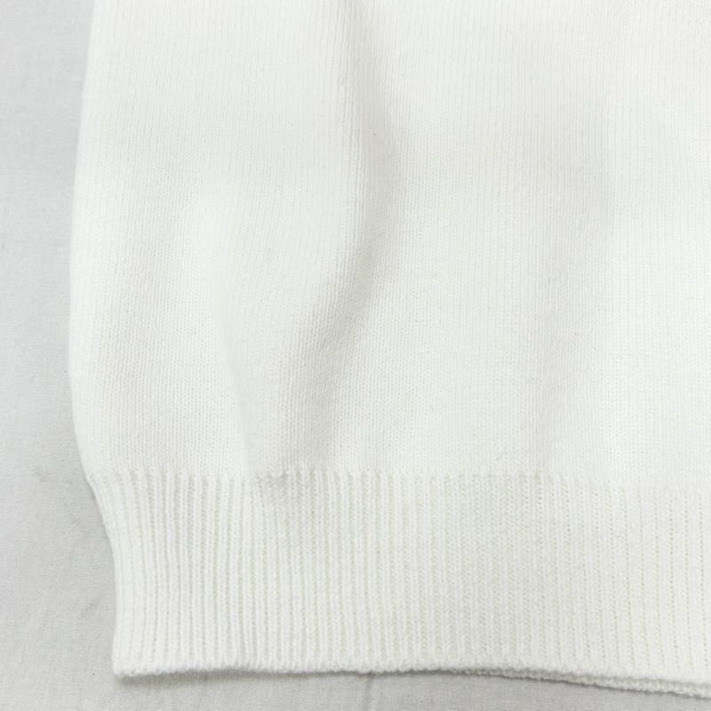 コムデギャルソンシャツ COMME des GARCONS SHIRT ニット、セーター 長袖 charles kirk コラボ Strong Will Vネックセーター ロゴプリント ホワイト Sサイズ S ロゴ、文字 X プリント 白 / ホワイト / white メンズ USED 古着 中古 50153544
