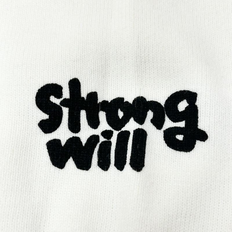 コムデギャルソンシャツ COMME des GARCONS SHIRT ニット、セーター 長袖 charles kirk コラボ Strong Will Vネックセーター ロゴプリント ホワイト Sサイズ S ロゴ、文字 X プリント 白 / ホワイト / white メンズ USED 古着 中古 50153544