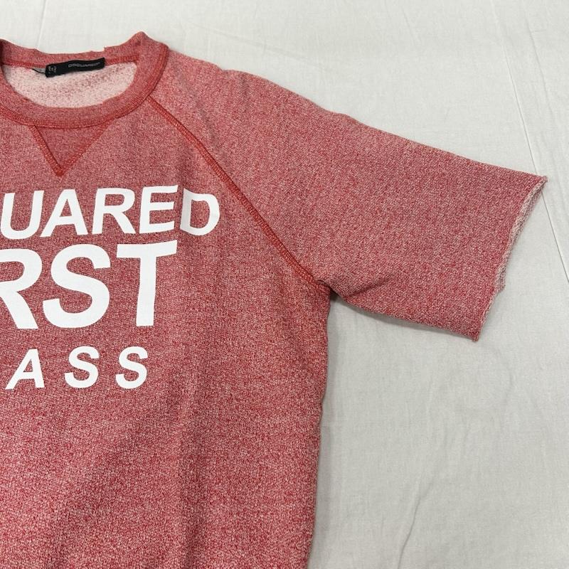 ディースクエアード DSQUARED2 Tシャツ 半袖 スウェットTシャツ コットンTシャツ イタリア製 レッド Sサイズ S ロゴ、文字 X プリント 赤 / レッド / red メンズ USED 古着 中古 50153547