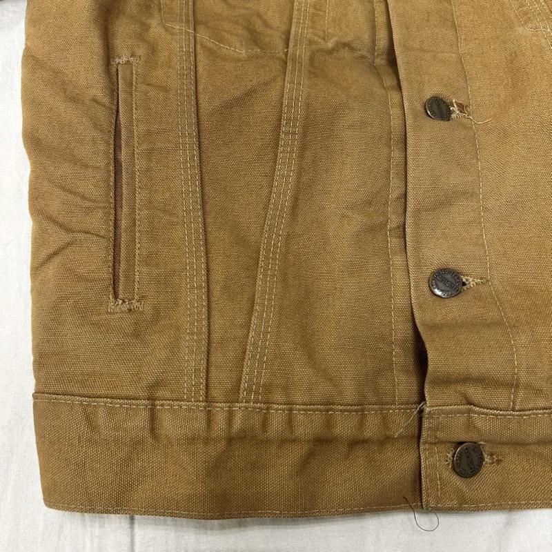 カーハート Carhartt ジャケット、上着 ジャンパー、ブルゾン USA製 80s 100周年記念モデル ダック生地 トラッカージャケット サイズ38 38 メンズ USED 古着 中古 50153550