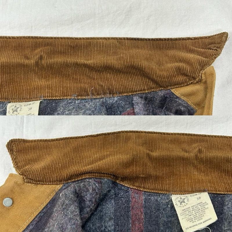 カーハート Carhartt ジャケット、上着 ジャンパー、ブルゾン USA製 80s 100周年記念モデル ダック生地 トラッカージャケット サイズ38 38 メンズ USED 古着 中古 50153550