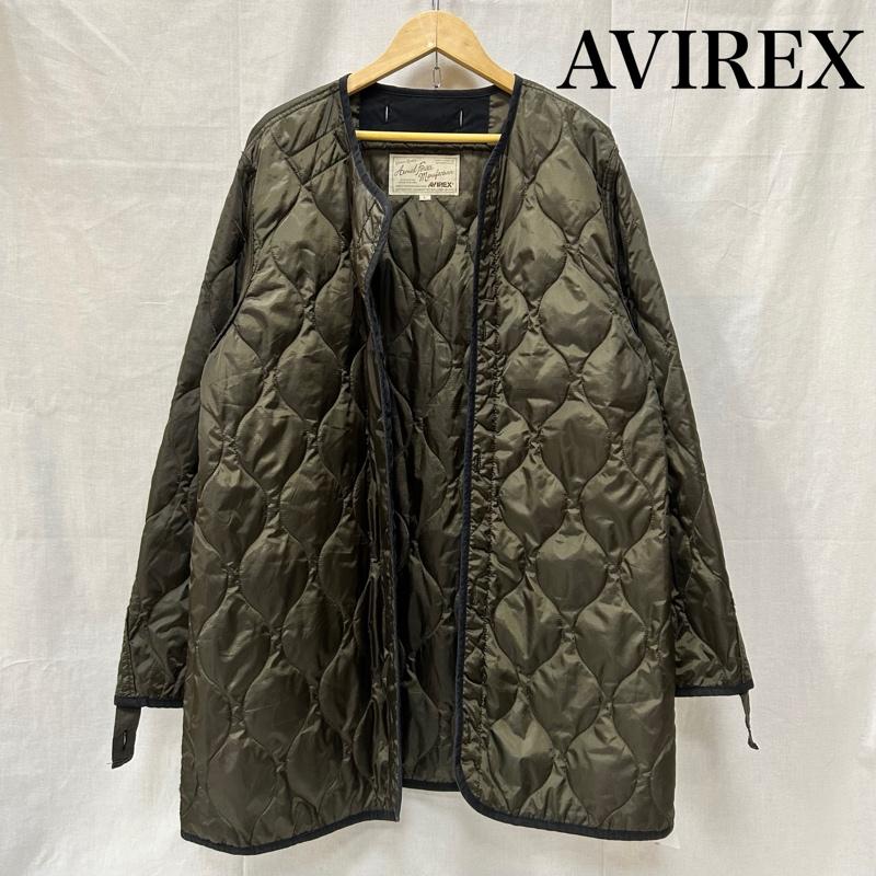 アヴィレックス AVIREX ジャケット、上着 ジャケット、ブレザー キルティングライナー キルティングジャケット キルティングコート カーキ Lサイズ 6152146 L カーキ / カーキ / khaki メンズ USED 古着 中古 50153552
