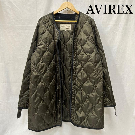 アヴィレックス AVIREX ジャケット、上着 ジャケット、ブレザー キルティングライナー キルティングジャケット キルティングコート カーキ Lサイズ 6152146 L カーキ / カーキ / khaki メンズ USED 古着 中古 50153552