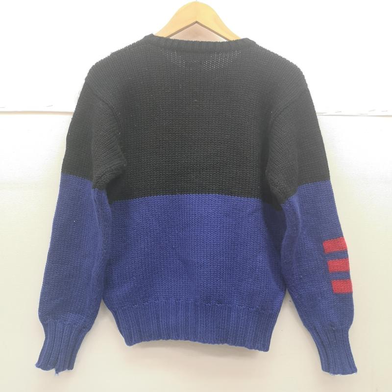 ポロラルフローレン POLO RALPH LAUREN ニット、セーター 長袖 90s SUICIDE SKI スーサイドスキー ニット セーター M 黒 / ブラック / black X 青 / ブルー / blue メンズ USED 古着 中古 50153559