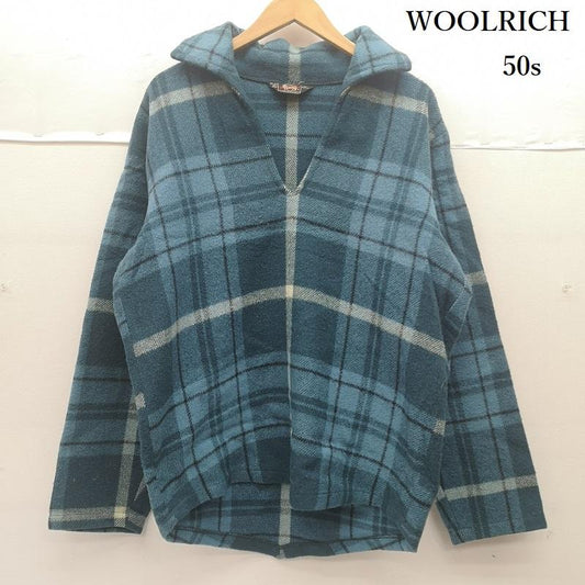 ウールリッチ WOOLRICH シャツ、ブラウス 長袖 50s スキッパー型 プルオーバー ウール シャツ 6288 緑 / グリーン / green メンズ USED 古着 中古 50153565