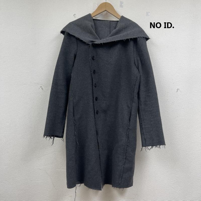 ノーアイディ NO ID. コート コート一般 Wフェイス フーデッド ロング コート 439220-890c 1 灰 / グレー / gray メンズ USED 古着 中古 50153569