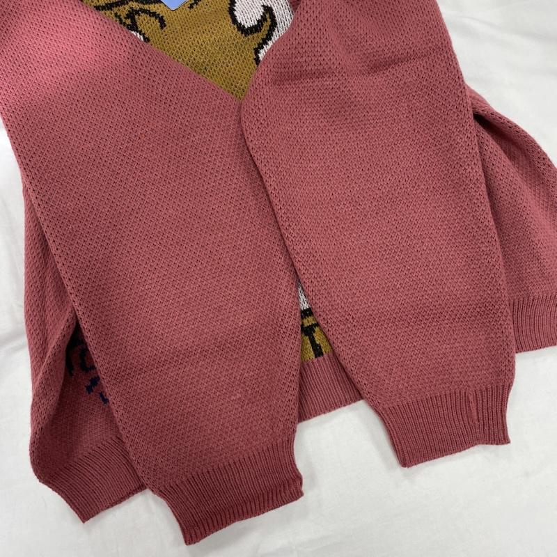 古着 USED ニット、セーター 長袖 SEQUENZ シークエンズ トムとジェリー クルーネック セーター アクリル ニット オーバーサイズ L キャラクター 桃 / ピンク / pink X 茶 / ブラウン / brown X 黒 / ブラック / black レディース USED 古着 中古 50153572
