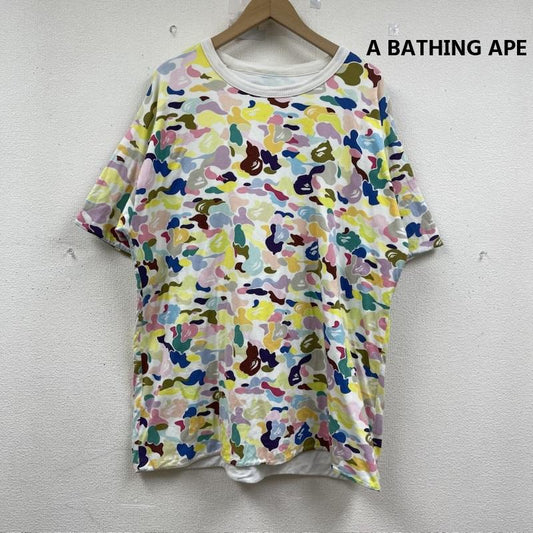 アベイシングエイプ A BATHING APE Tシャツ 半袖 00s リバーシブル マルチカモ 迷彩 tシャツ multi camo マルチカラー / マルチカラー / multicolor メンズ USED 古着 中古 50153574