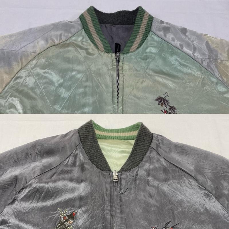 オゾン ロックス OZONE ROCKS ジャケット、上着 ジャケット、ブレザー リバーシブル スカジャン 刺繍 ユニセックス サテン ヴィンテージ 蛇 龍 ドラゴン L 刺繍 マルチカラー / マルチカラー / multicolor メンズ USED 古着 中古 50153576