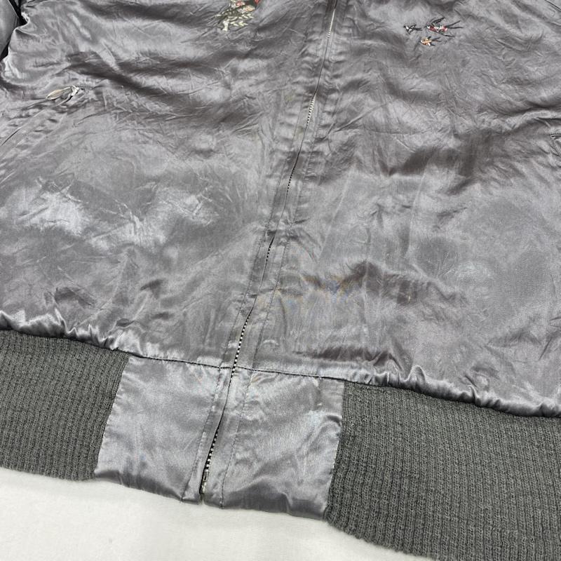 オゾン ロックス OZONE ROCKS ジャケット、上着 ジャケット、ブレザー リバーシブル スカジャン 刺繍 ユニセックス サテン ヴィンテージ 蛇 龍 ドラゴン L 刺繍 マルチカラー / マルチカラー / multicolor メンズ USED 古着 中古 50153576
