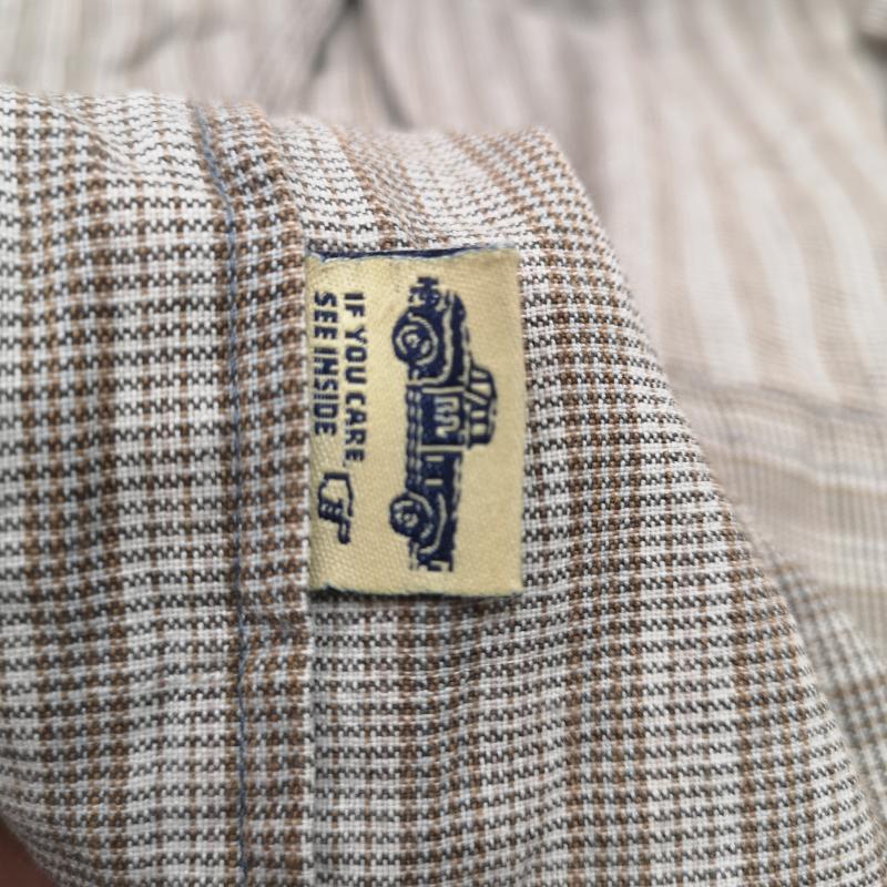 ダブルアールエル ラルフローレン RRL RALPH LAUREN シャツ、ブラウス 長袖 90s 三ツ星タグ チェック ワーク 長袖 シャツ M 茶 / ブラウン / brown X 灰 / グレー / gray メンズ USED 古着 中古 50153609