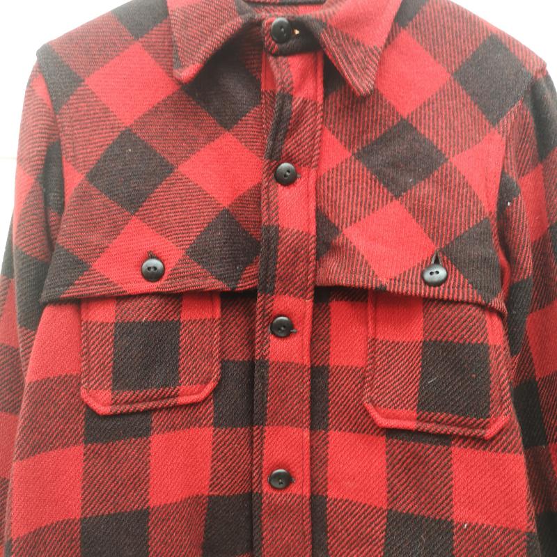 ヴィンテージ VINTAGE ジャケット、上着 ジャンパー、ブルゾン Chopper s Shirt ウール クルーザー フィールド ジャケット - 黒 / ブラック / black X 赤 / レッド / red メンズ USED 古着 中古 50153610