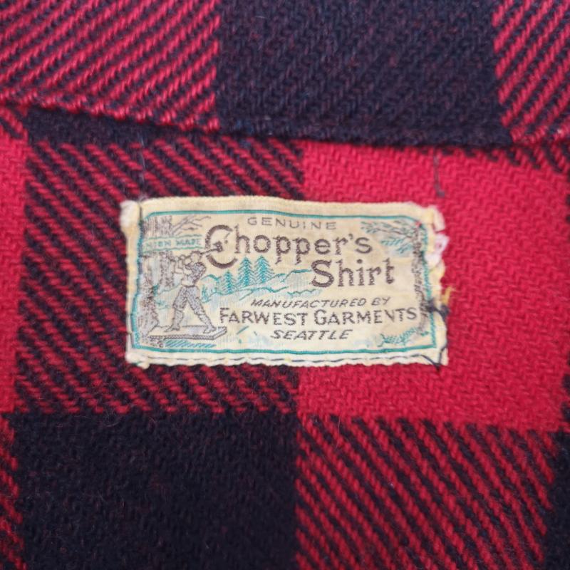 ヴィンテージ VINTAGE ジャケット、上着 ジャンパー、ブルゾン Chopper s Shirt ウール クルーザー フィールド ジャケット - 黒 / ブラック / black X 赤 / レッド / red メンズ USED 古着 中古 50153610