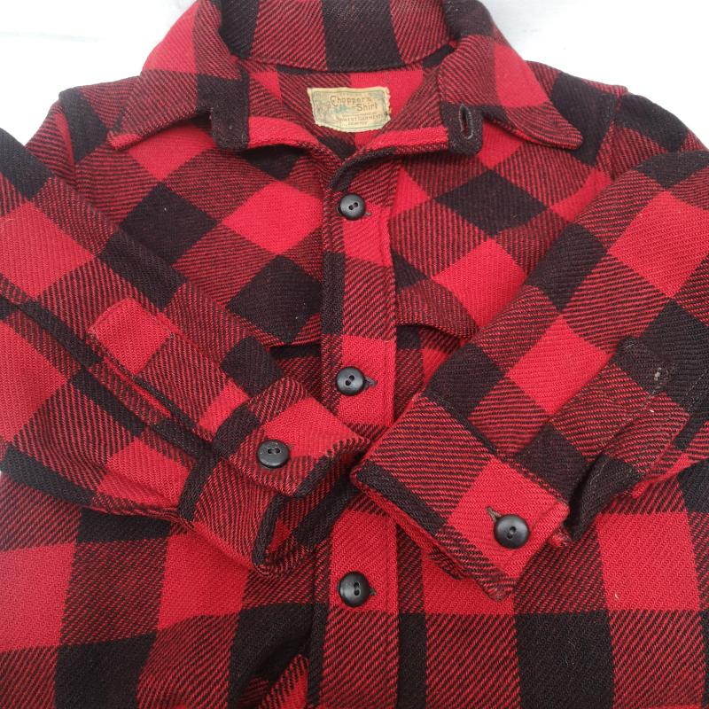 ヴィンテージ VINTAGE ジャケット、上着 ジャンパー、ブルゾン Chopper s Shirt ウール クルーザー フィールド ジャケット - 黒 / ブラック / black X 赤 / レッド / red メンズ USED 古着 中古 50153610