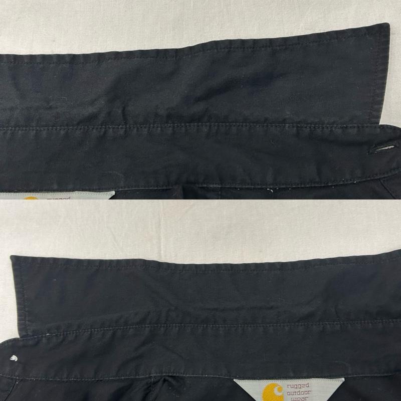 カーハート Carhartt シャツ、ブラウス 半袖 半袖シャツ コットンシャツ ダブルポケットシャツ ブラック Lサイズ L 無地 黒 / ブラック / black メンズ USED 古着 中古 50153615