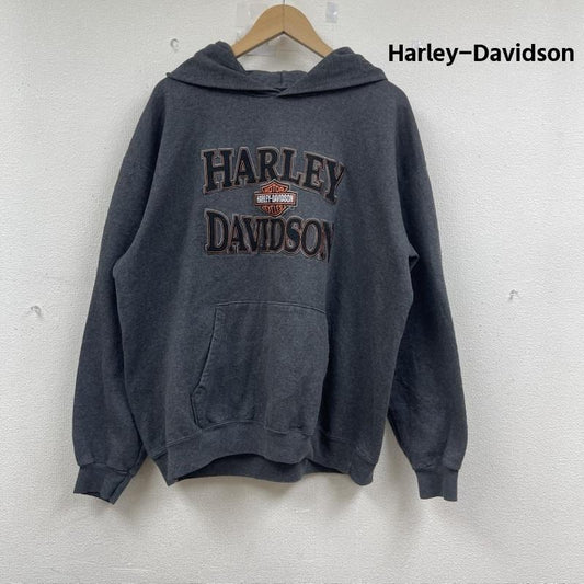 ハーレーダビッドソン Harley-Davidson パーカー 長袖 スウェット プル オーバー 刺繍 パーカー L 灰 / グレー / gray メンズ USED 古着 中古 50153621