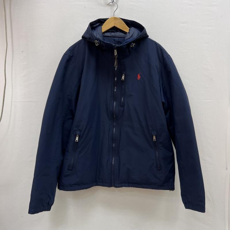 ラルフローレン RALPHLAUREN ジャケット、上着 ダウンジャケット ポニー刺繍 フーデッド ダウンジャケット M 紺 / ネイビー / navy メンズ USED 古着 中古 50153623