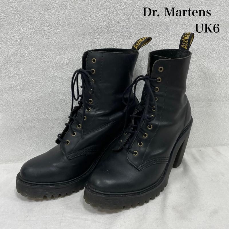 ドクターマーチン Dr.Martens ブーツ ショートブーツ レースアップ 10ホール チャンキー ヒール ブーツ レザー UK6 24.5cm US：6 無地 黒 / ブラック / black レディース USED 古着 中古 50153636