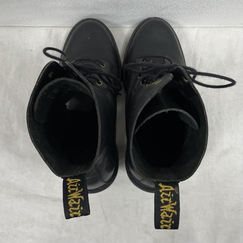 ドクターマーチン Dr.Martens ブーツ ショートブーツ レースアップ 10ホール チャンキー ヒール ブーツ レザー UK6 24.5cm US：6 無地 黒 / ブラック / black レディース USED 古着 中古 50153636