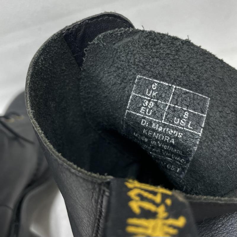ドクターマーチン Dr.Martens ブーツ ショートブーツ レースアップ 10ホール チャンキー ヒール ブーツ レザー UK6 24.5cm US：6 無地 黒 / ブラック / black レディース USED 古着 中古 50153636