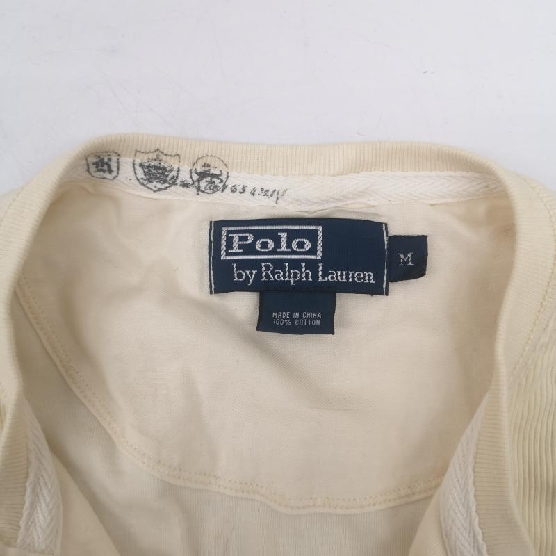 ポロラルフローレン POLO RALPH LAUREN カットソー 長袖 Lettering Design Loose ヘンリーネック 長袖 カットソー M 白 / ホワイト / white メンズ USED 古着 中古 50153651