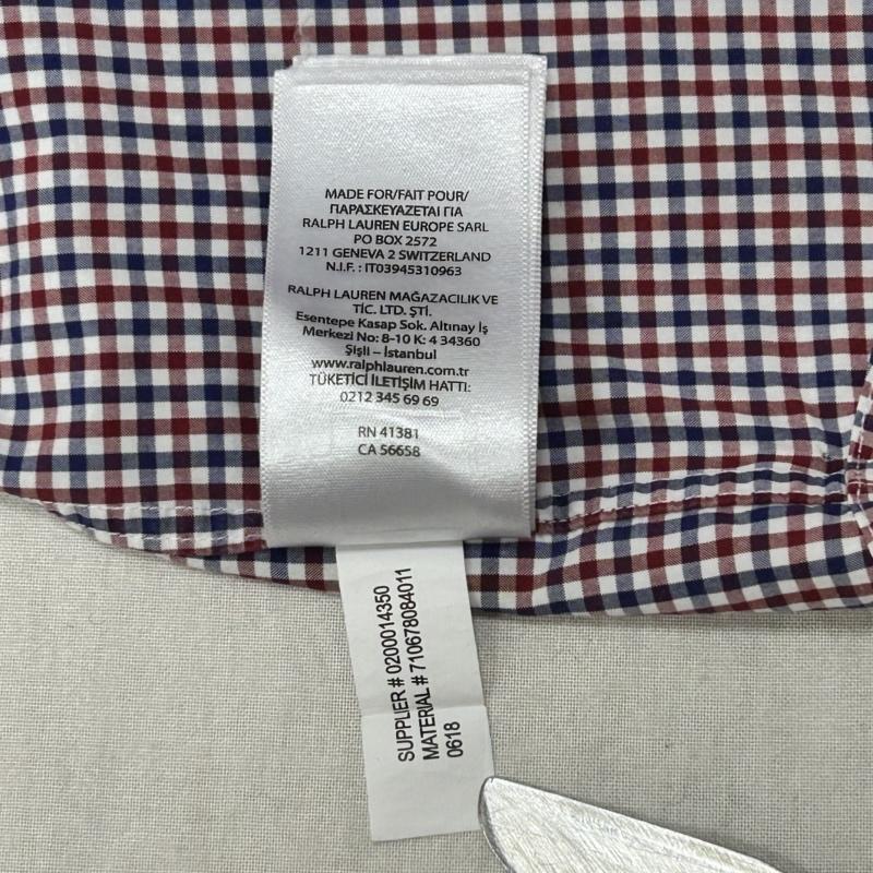ラルフローレン RALPHLAUREN シャツ、ブラウス 長袖 長袖シャツ Yシャツ チェックシャツ ギンガムチェックシャツ ブルー レッド ベトナム製 XLサイズ XL チェック 青 / ブルー / blue X 赤 / レッド / red メンズ USED 古着 中古 50153656