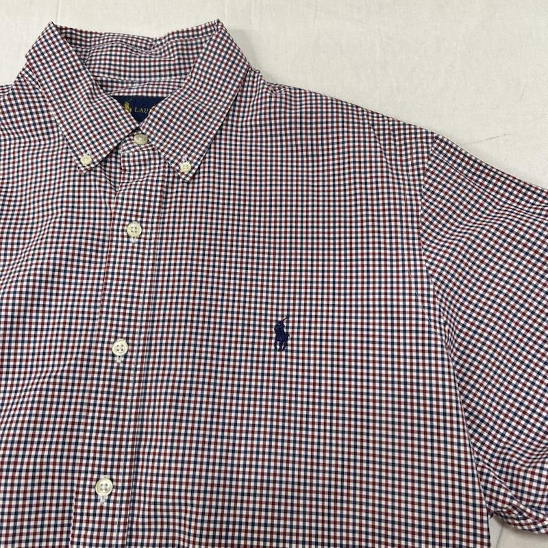 ラルフローレン RALPHLAUREN シャツ、ブラウス 長袖 長袖シャツ Yシャツ チェックシャツ ギンガムチェックシャツ ブルー レッド ベトナム製 XLサイズ XL チェック 青 / ブルー / blue X 赤 / レッド / red メンズ USED 古着 中古 50153656