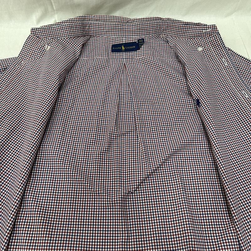 ラルフローレン RALPHLAUREN シャツ、ブラウス 長袖 長袖シャツ Yシャツ チェックシャツ ギンガムチェックシャツ ブルー レッド ベトナム製 XLサイズ XL チェック 青 / ブルー / blue X 赤 / レッド / red メンズ USED 古着 中古 50153656