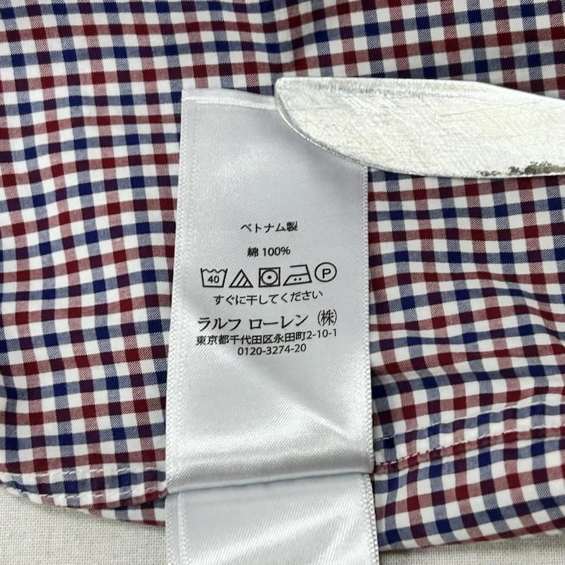 ラルフローレン RALPHLAUREN シャツ、ブラウス 長袖 長袖シャツ Yシャツ チェックシャツ ギンガムチェックシャツ ブルー レッド ベトナム製 XLサイズ XL チェック 青 / ブルー / blue X 赤 / レッド / red メンズ USED 古着 中古 50153656