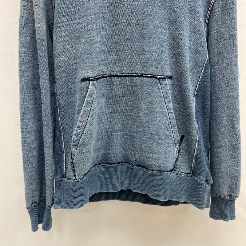 レミ レリーフ REMI RELIEF パーカー 長袖 ダメージ加工 インディゴ スウェット プルオーバー パーカー S メンズ USED 古着 中古 50153685