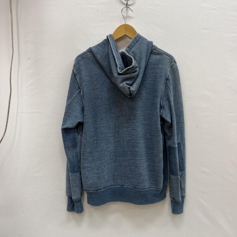 レミ レリーフ REMI RELIEF パーカー 長袖 ダメージ加工 インディゴ スウェット プルオーバー パーカー S メンズ USED 古着 中古 50153685