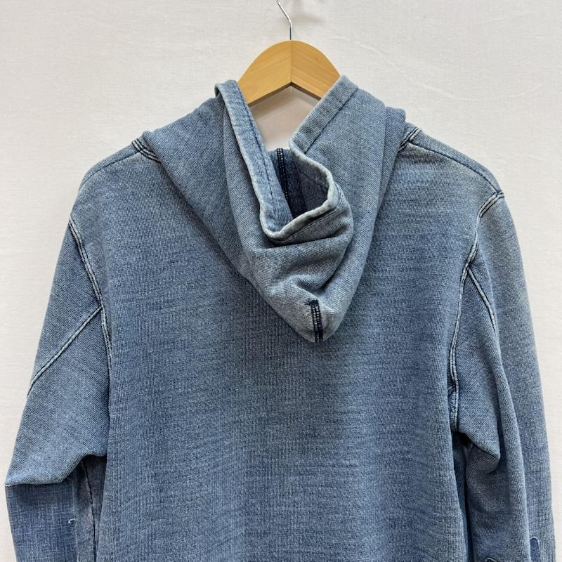 レミ レリーフ REMI RELIEF パーカー 長袖 ダメージ加工 インディゴ スウェット プルオーバー パーカー S メンズ USED 古着 中古 50153685