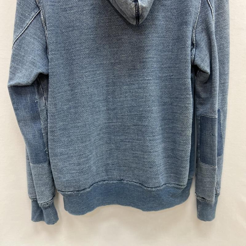 レミ レリーフ REMI RELIEF パーカー 長袖 ダメージ加工 インディゴ スウェット プルオーバー パーカー S メンズ USED 古着 中古 50153685