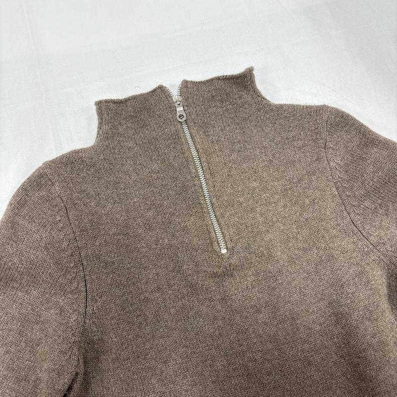 古着 USED ニット、セーター 長袖 KARENNE カレンネ ハーフジップ ジップアップ ニット セーター 36 無地 茶 / ブラウン / brown レディース USED 古着 中古 50153693